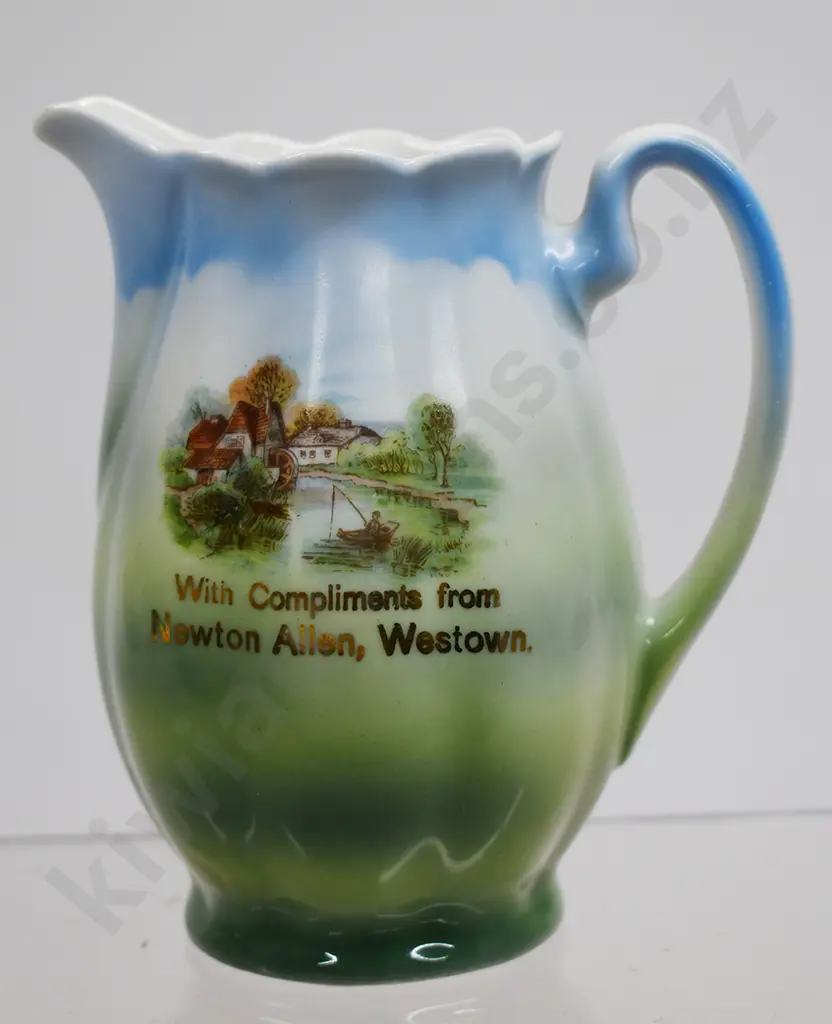 RURAL SCENE ADVERTISING JUG, NEWTON ALLEN WESTOWN (NEW PLYMOUTH) Image 1++