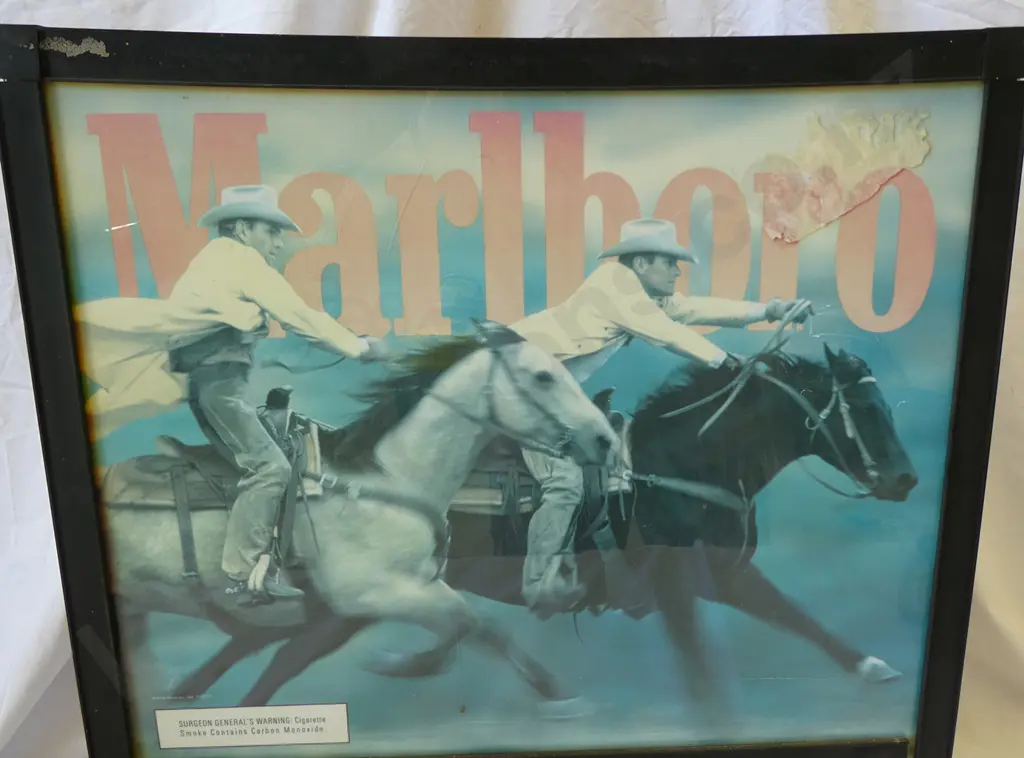 MARLBOROUGH CIGARETTES DOUBLE SIDED ADVERTISING DISPLAY Image 1++