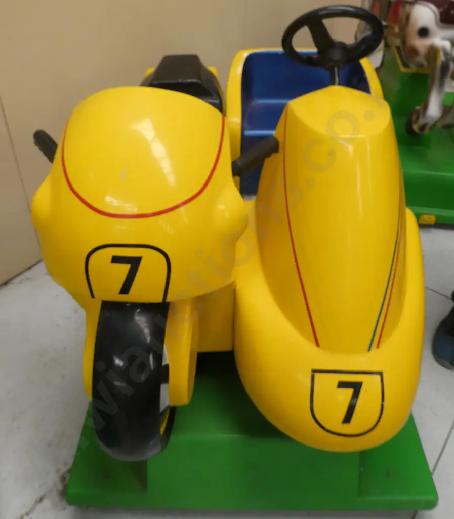 MOTORCYLE & SIDECAR COIN OPERATED FUN RIDE Image 1++