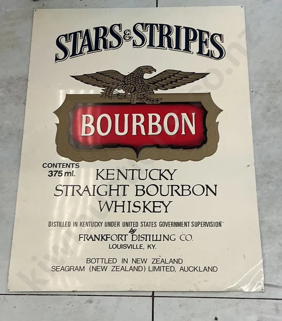 STARS & STRIPES BOURBON TIN SIGN Image 1++