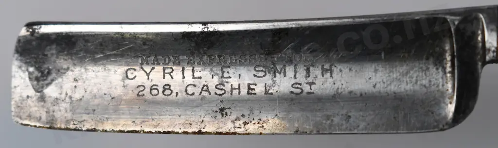 ADVERTISING CUT THROAT RAZOR, SMITH, CASHEL ST Image 1++