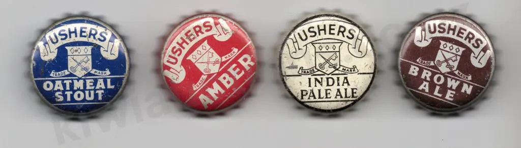USHERS UK CROWN TOP BOTTLE CAPS Image 1++