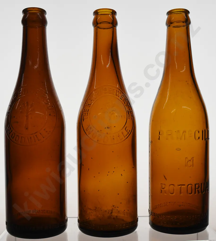 HENDERSON, KAURI BREWERY WOODVILLE, McGILL ROTORUA BEERS Image 1++