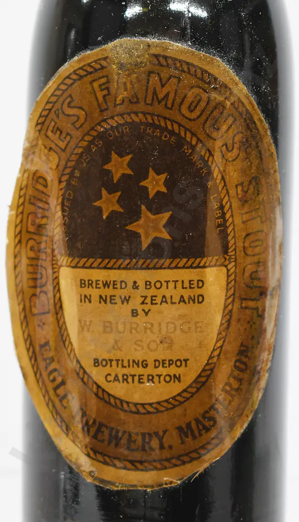 BURRIDGE'S MASTERTON LABEL, ENGLISH CROWN TOP Image 1++