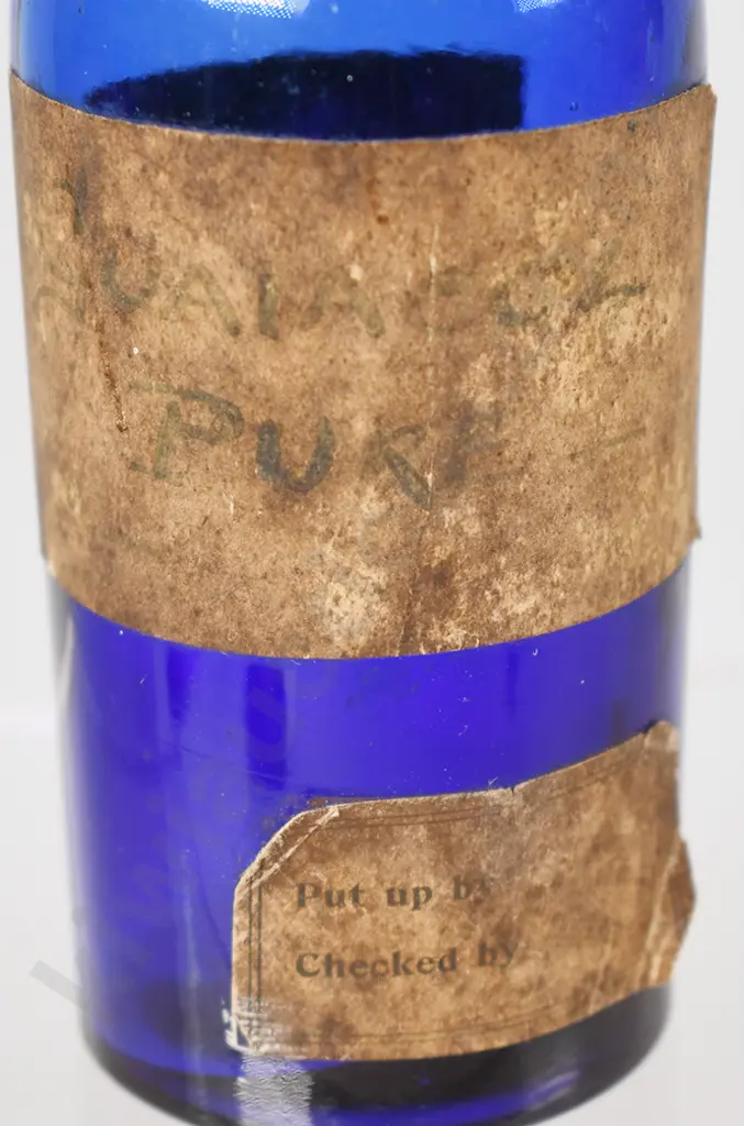 COBALT BLUE POISON/CURE BOTTLES Image 1++