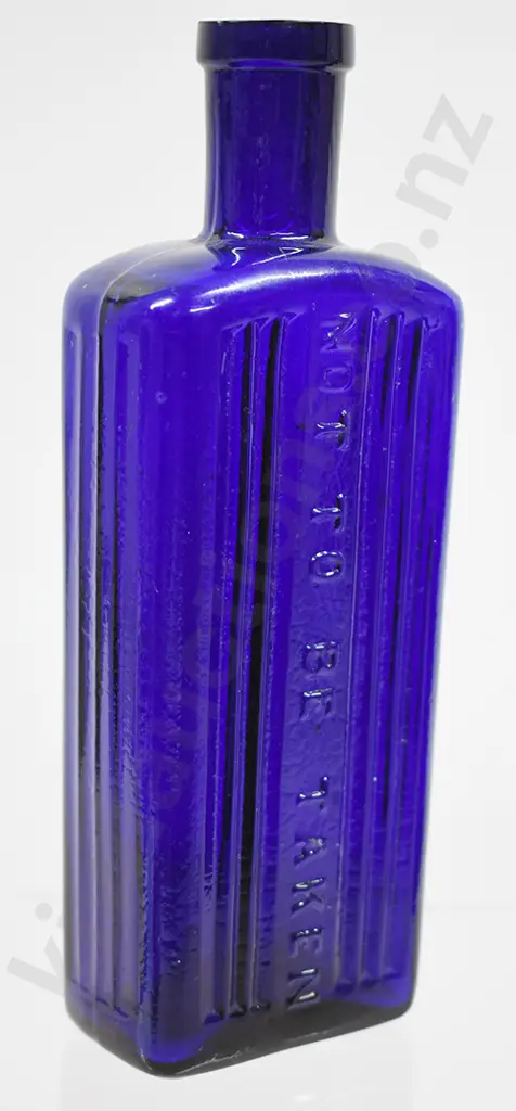 NOT TO BE TAKEN COBALT BLUE POISON BOTTLES Image 1++