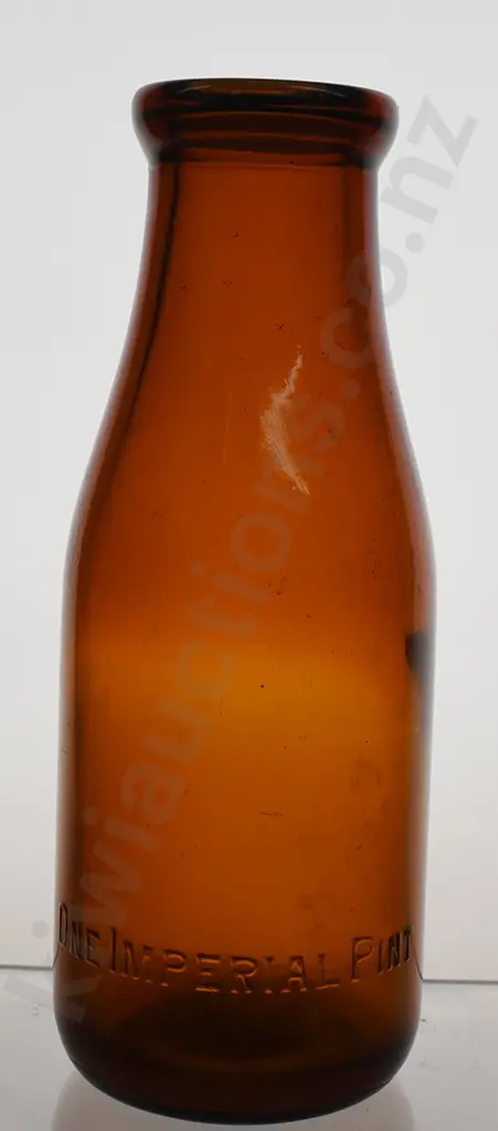 AUCKLAND AMBER MILK BOTTLES Image 1++