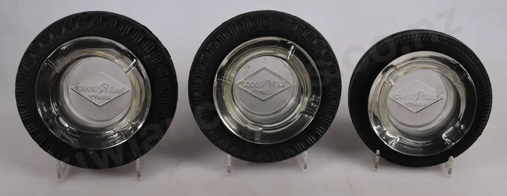 GOODYEAR ADVERTISING TYRE ASHTRAYS Image 1++