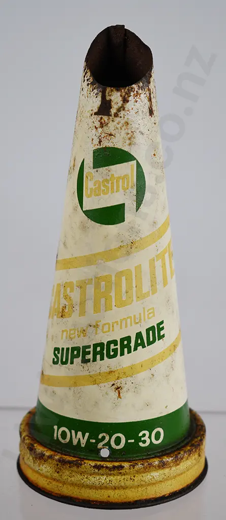 CASTROL CASTROLITE 10W-20-30, PRESSED TIN, BOTTLE POURER Image 1++