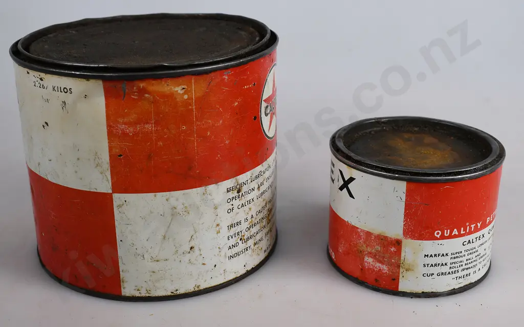 CALTEX OIL GREASE TINS Image 1++