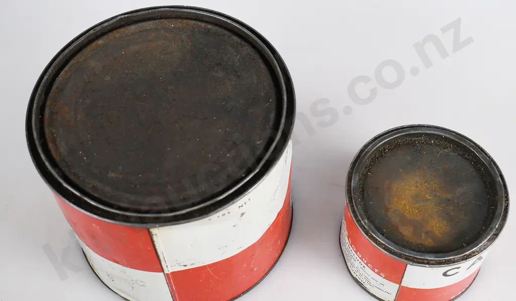 CALTEX OIL GREASE TINS Image 1++