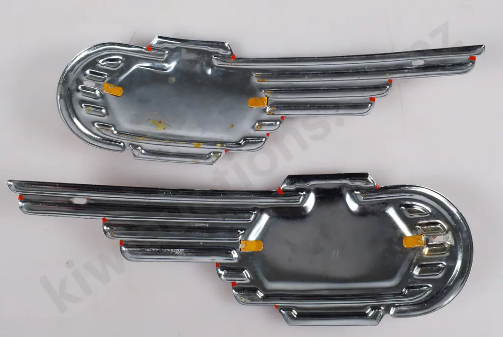 PAIR ROYAL ENFIELD MOTORCYCLE TANK BADGES Image 1++