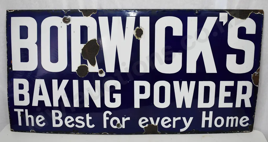 BORWICK ENAMEL SIGN Image 1++