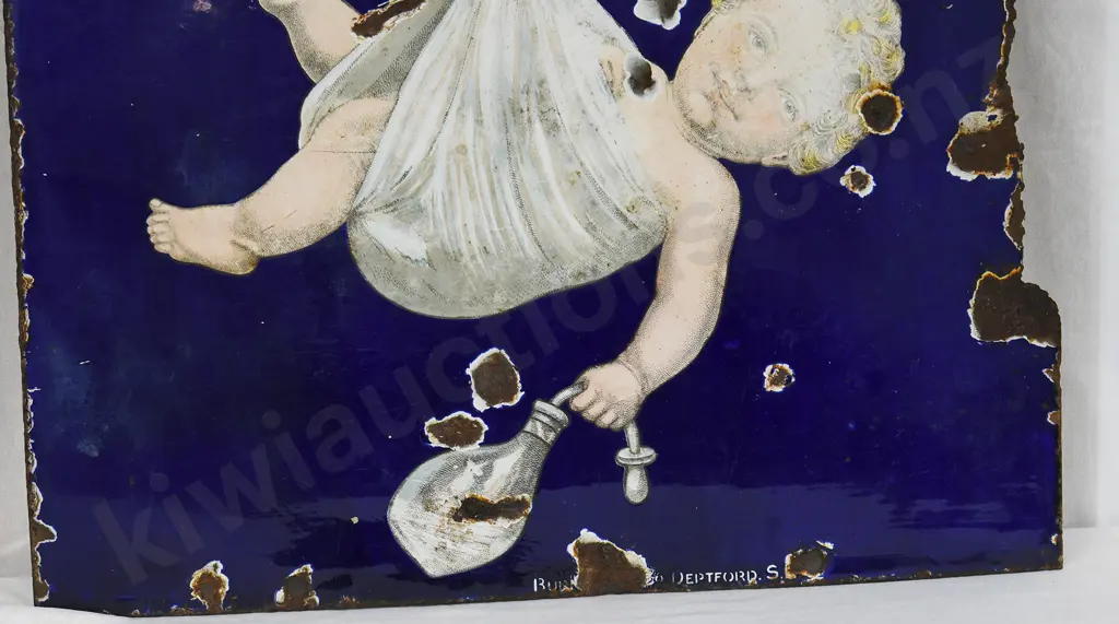 MELLIN'S FOOD LARGE ENAMEL SIGN Image 1++