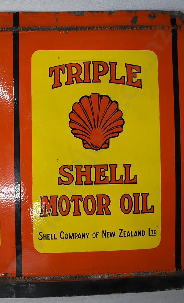 SHELL NEW ZEALAND ENAMEL SIGN Image 1++