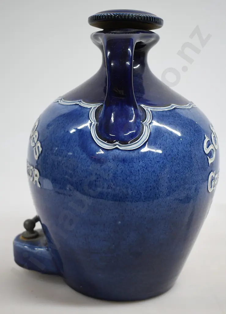 SCHWEPPES GREEN GINGER WINE STONEWARE DRINKS DISPENSER Image 1++