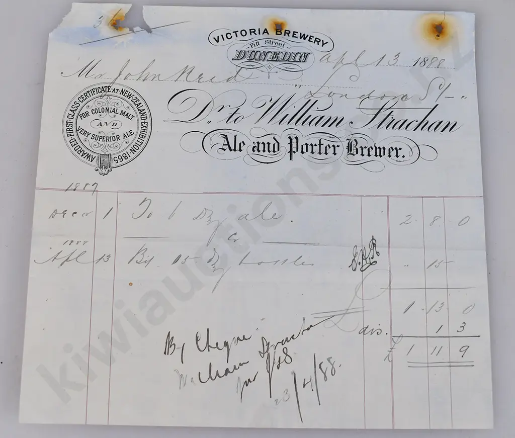 POWLEY & KEAST, STRACHAN DUNEDIN INVOICES Image 1++
