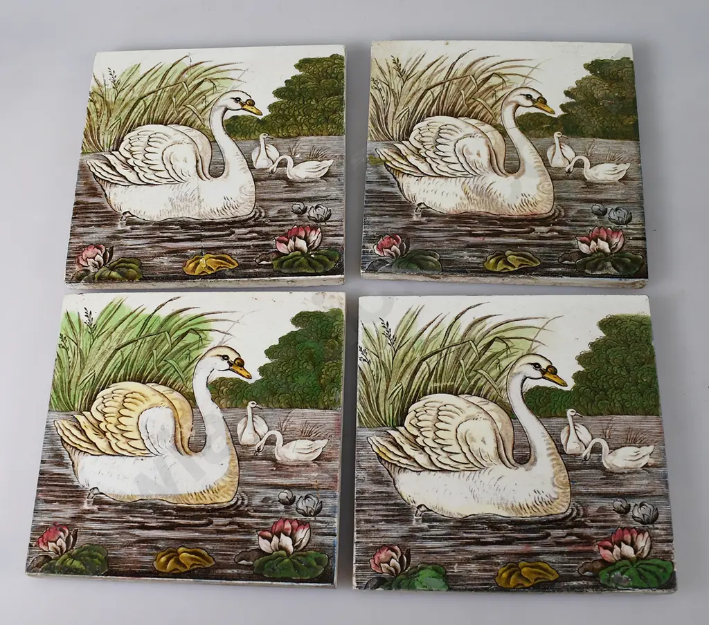 CERAMIC WHIITE SWAN TILES Image 1++
