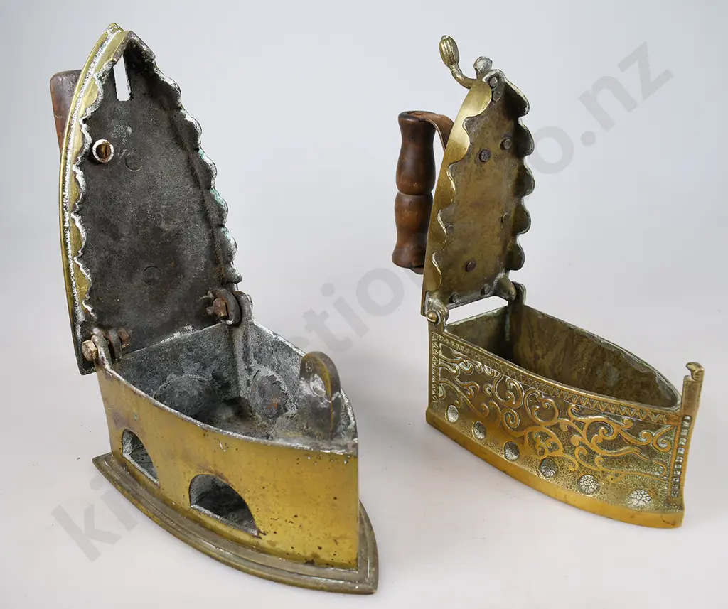 BRASS COAL IRONS Image 1++