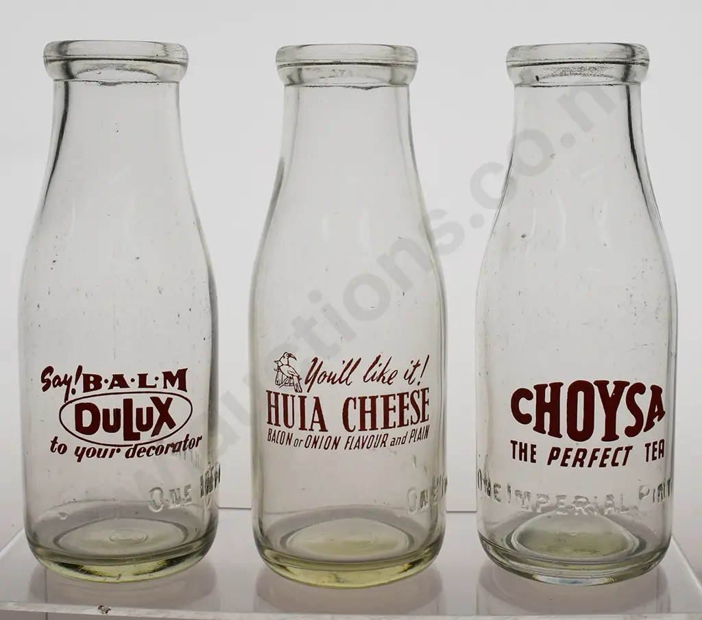 ADVERTISING PYRO MILK BOTTLES Image 1++