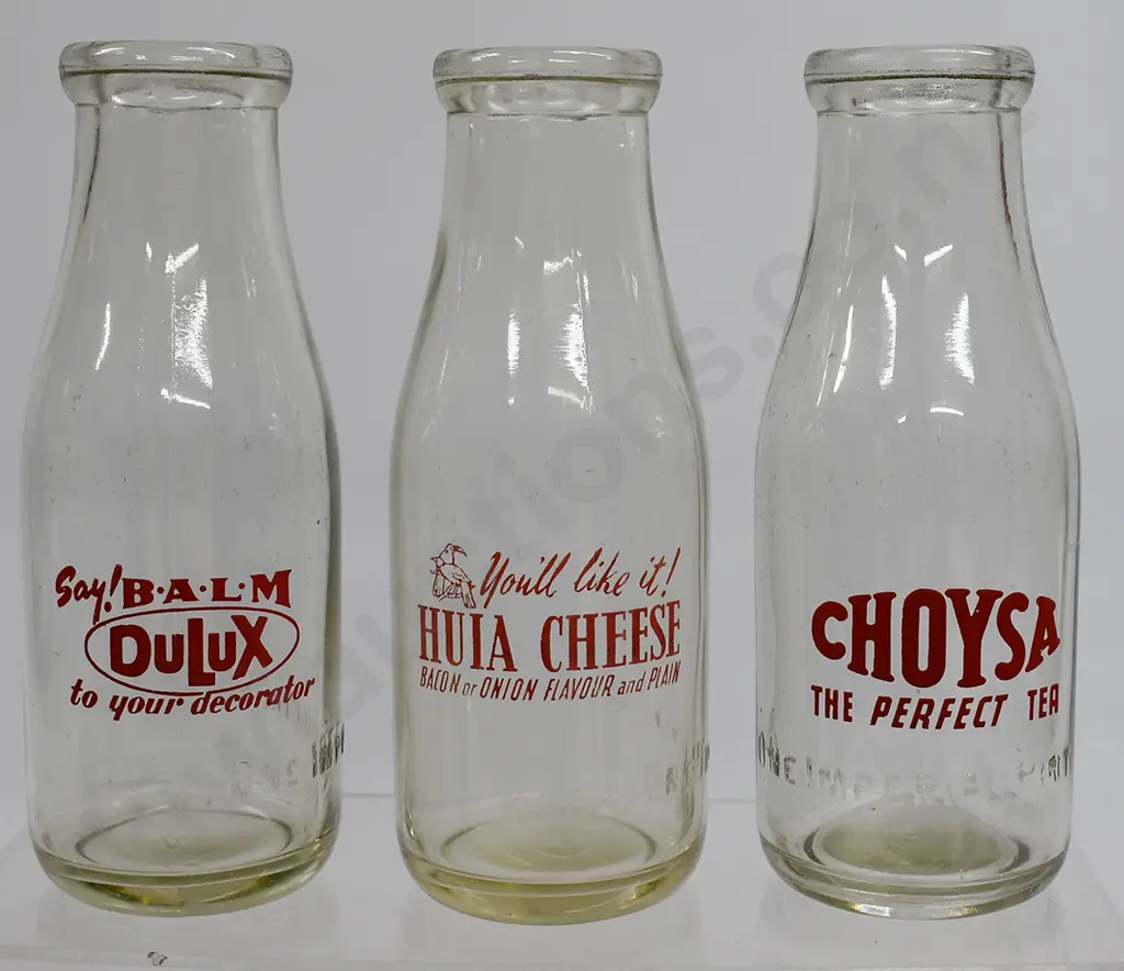 ADVERTISING PYRO MILK BOTTLES Image 1++