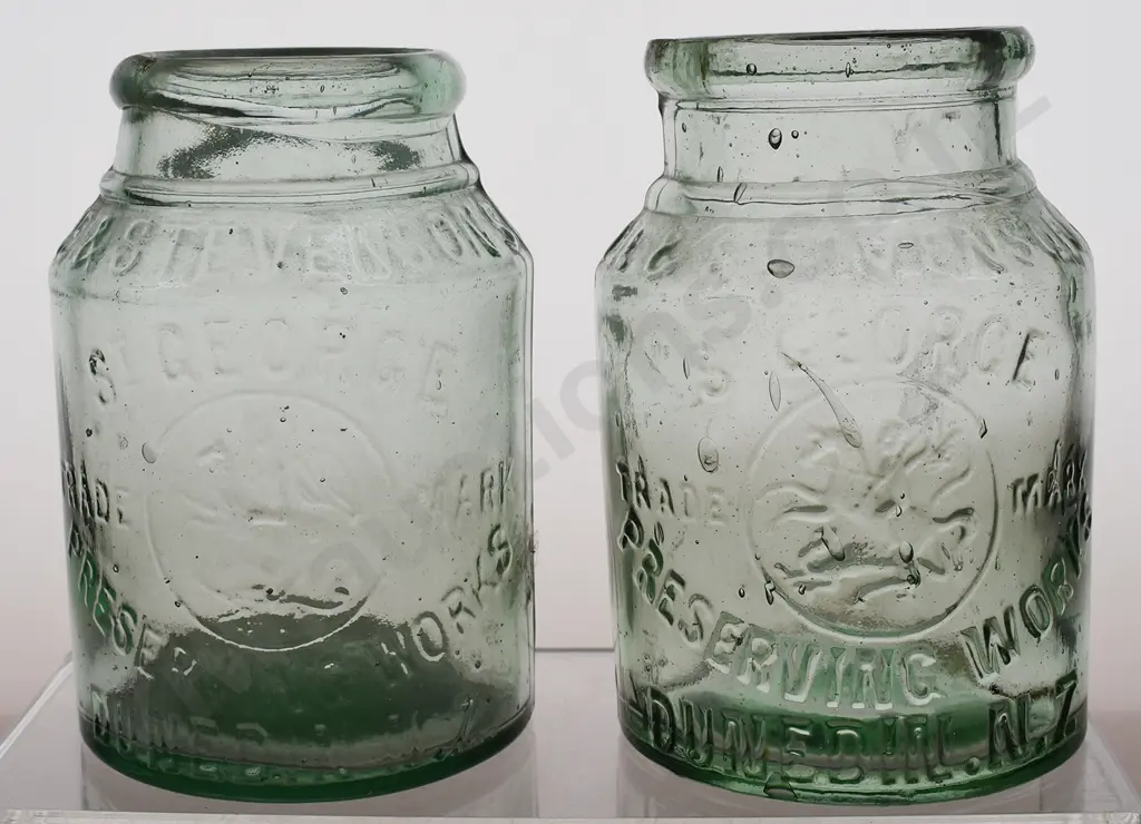IRVINE & STEVENSON DUNEDIN JAM JARS Image 1++