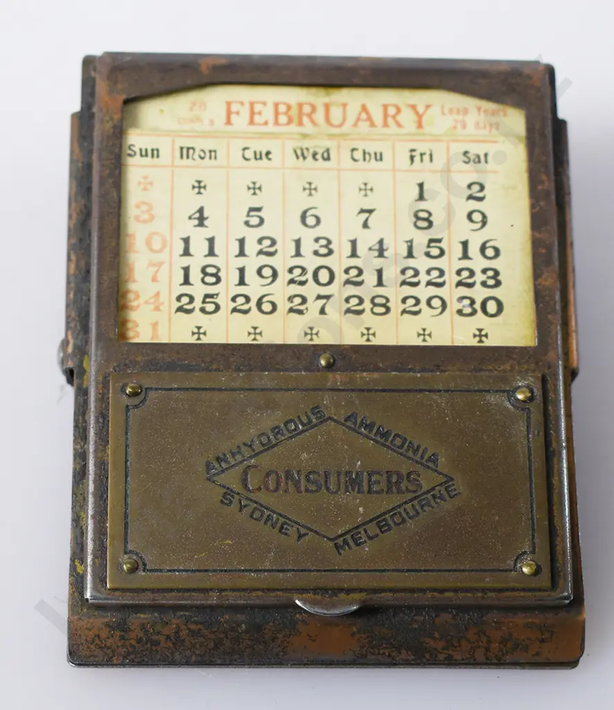 CONSUMERS SYDNEY & MELBOURNE PERPETUAL DESK CALENDER/CLIP Image 1++