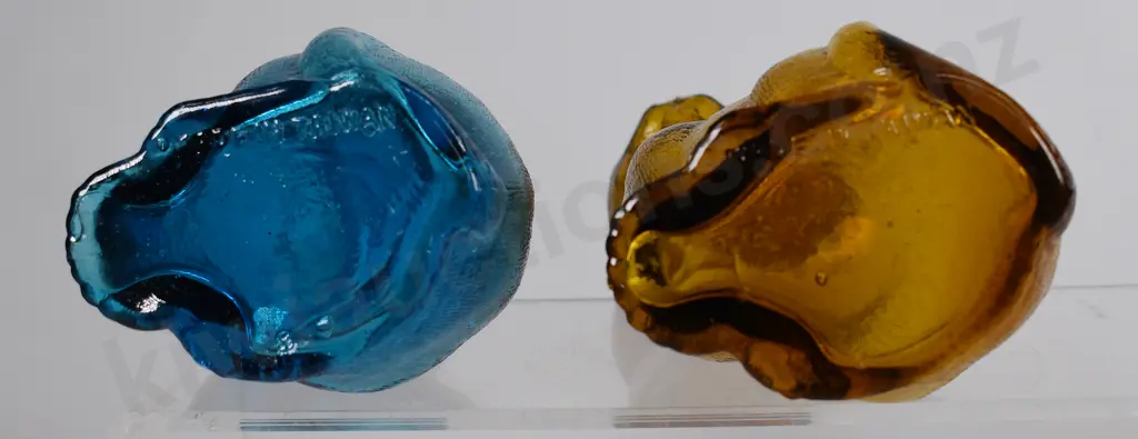 PAIR OF GENIE GLASS CAT BOTTLES Image 1++