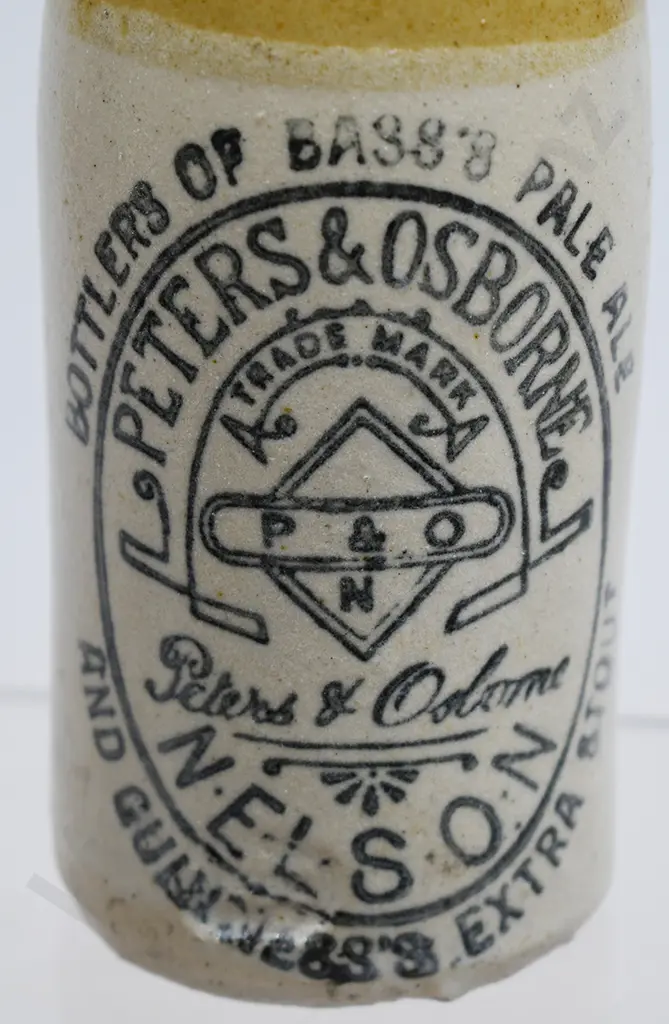 PETERS & OSBORNE NELSON, SLACK & COX MANCHESTER STONEWARE BOTTLES Image 1++
