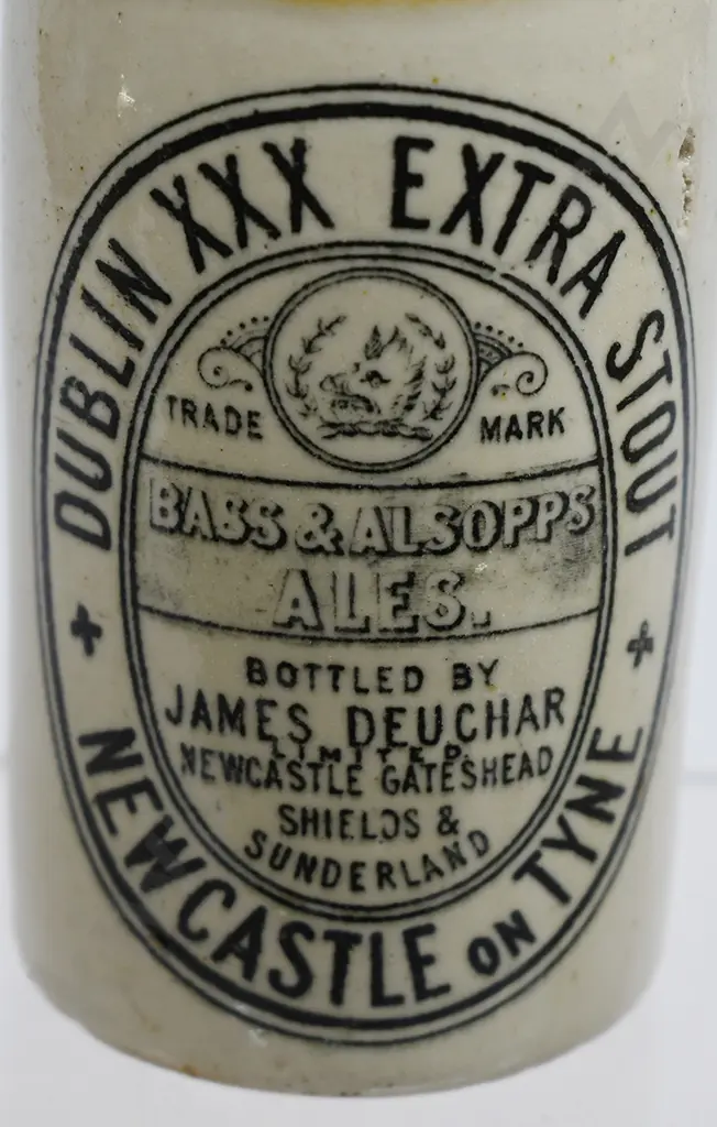 BASS & ALLSOPPS ALES STONEWARE BOTTLES Image 1++