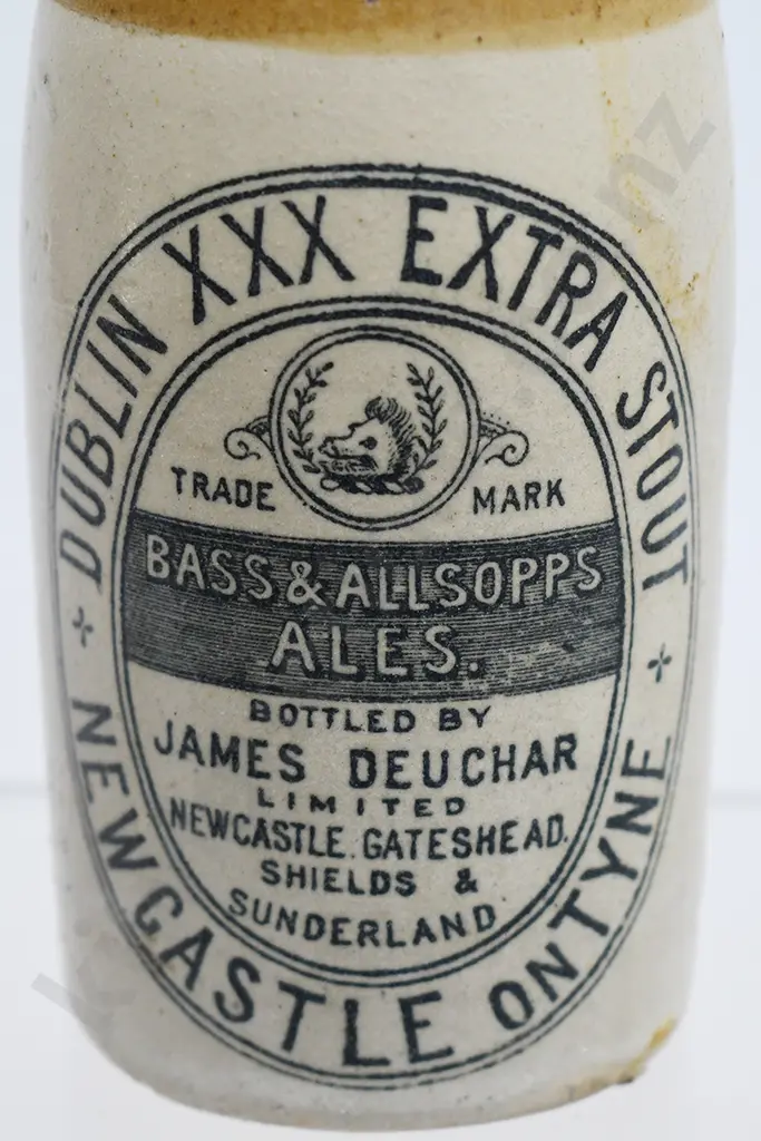 BASS & ALLSOPPS ALES STONEWARE BOTTLES Image 1++