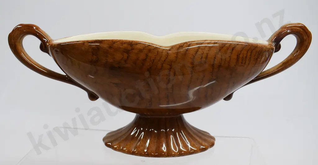 TITIAN B102 DOUBLE HANBLE VASE/BOWL WOODGRAIN Image 1++