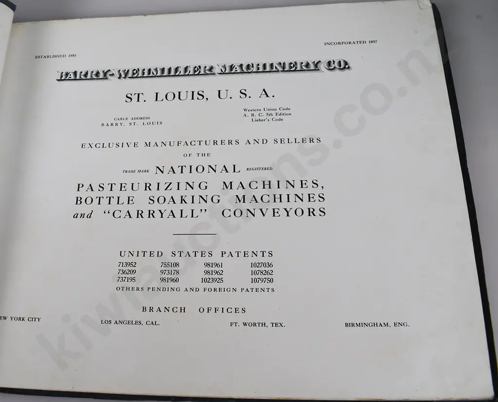 NATIONAL BOTTLE SOAKING AND PASTEURIZING MACHINERY CATALOGUE Image 1++