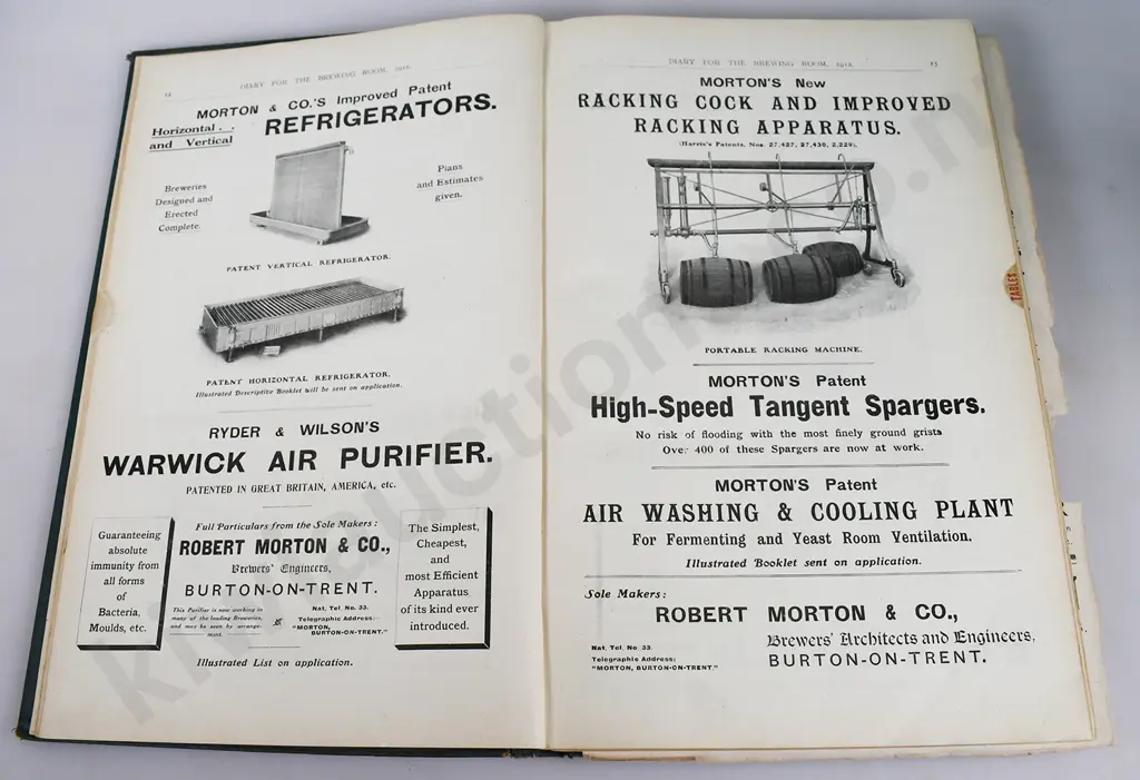 DIARY FOR THE BREWING ROOM, 1912 BOOK Image 1++