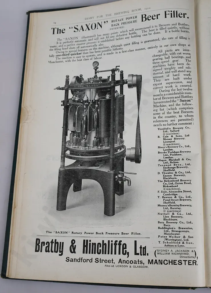 DIARY FOR THE BREWING ROOM, 1912 BOOK Image 1++