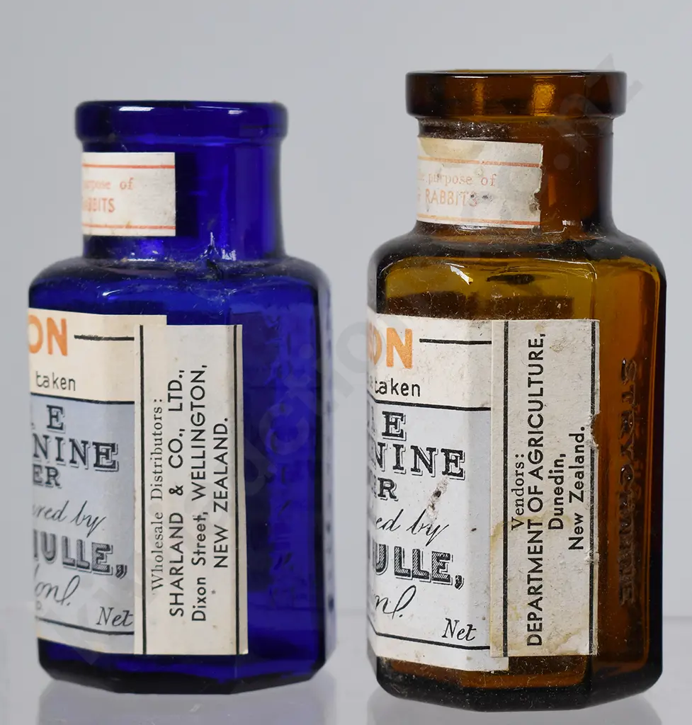 LABELLED STRYCHNINE POISONS, JACOB HULLE, J.F. MACFARLAN Image 1++