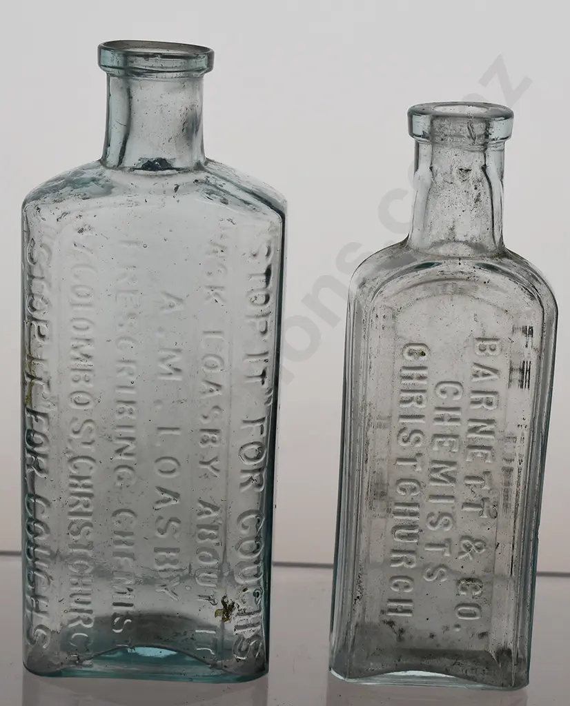 2 CHRISTCHURCH CHEMIST BOTTLES Image 1++