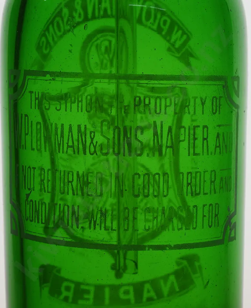 PLOWMAN NAPIER GREEN SODA SYPHON Image 1++