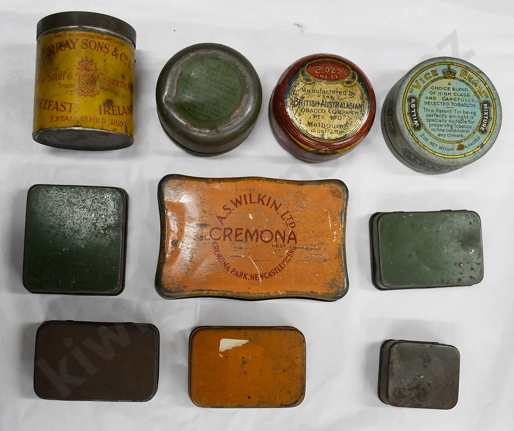 ASSORTED TOBACCO TINS Image 1++