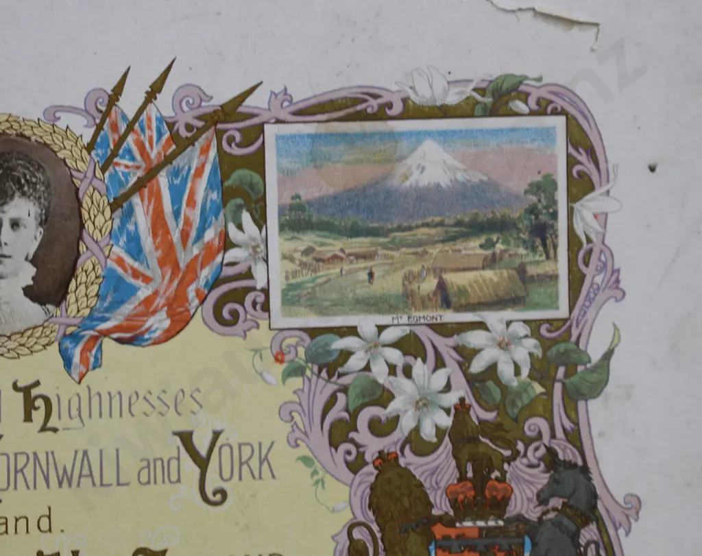 LITHOGRAPH DUKE AND DUCHESS OF CORNWELL AND YORK TO NEW ZEALAND 1901 Image 1++