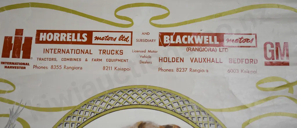 1919 ADVERTISING CALENDARS, TIMARU & RANGIORA Image 1++