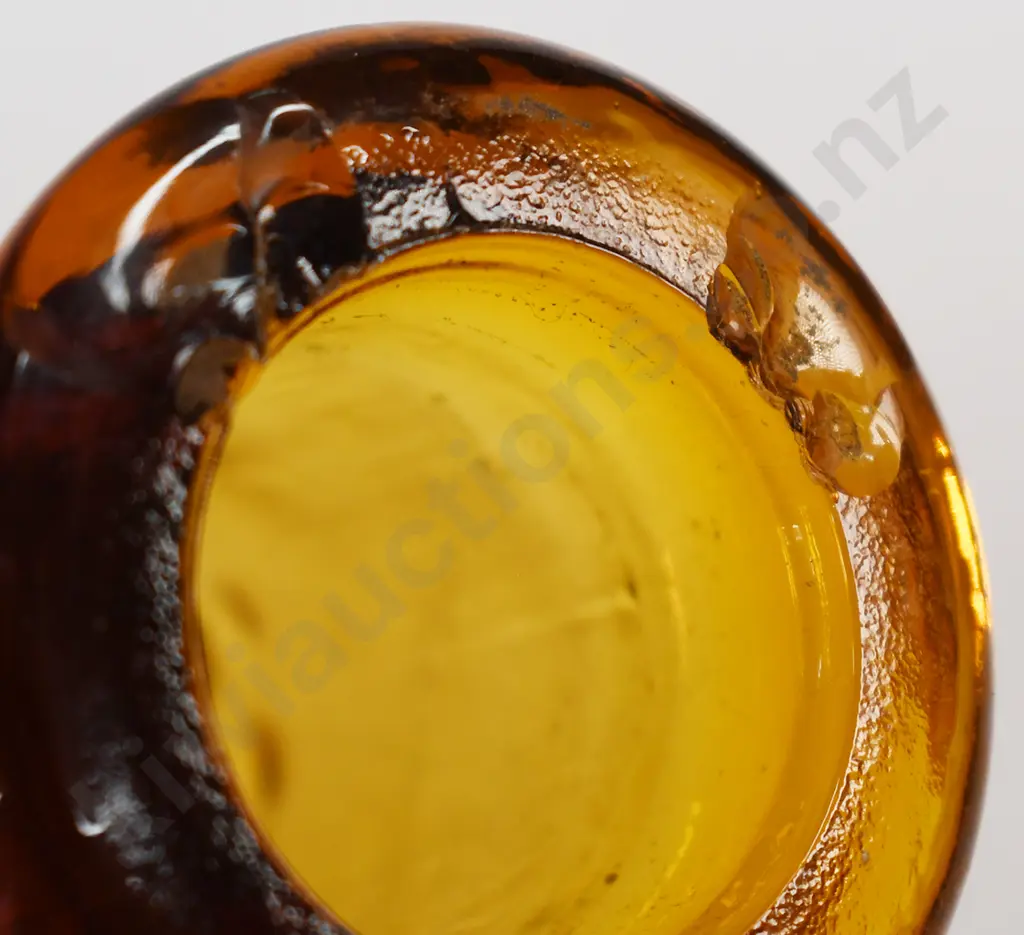 AMBER HOBNAIL GENIE BOTTLE Image 1++