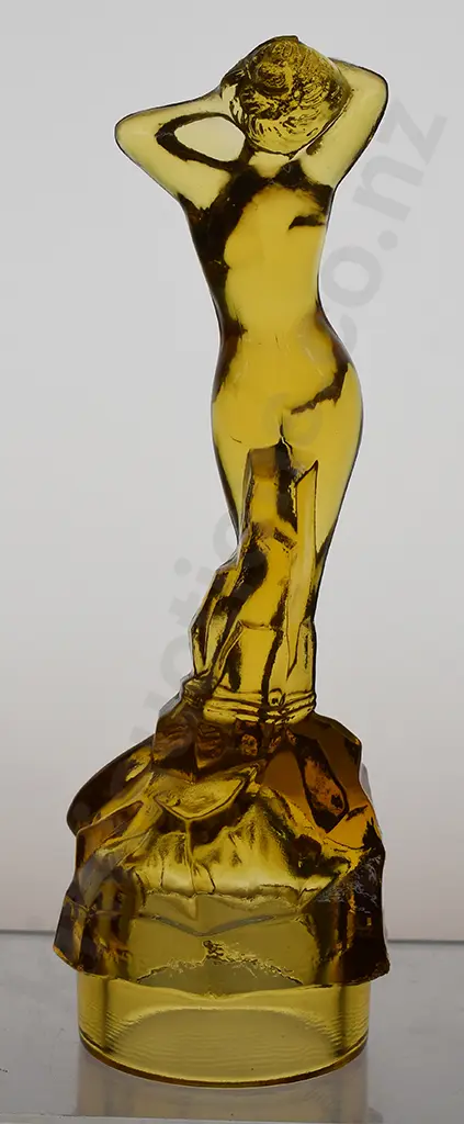 ART DECO NUDE FEMALE FIGURE FLOWER FROG, POSY RING VASE Image 1++