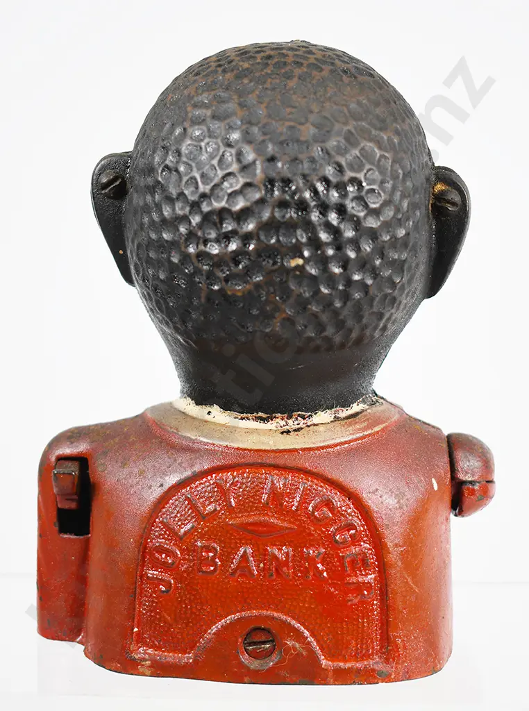 ORIGINAL CAST IRON MONEY BOX JOLLY NI**ER Image 1++