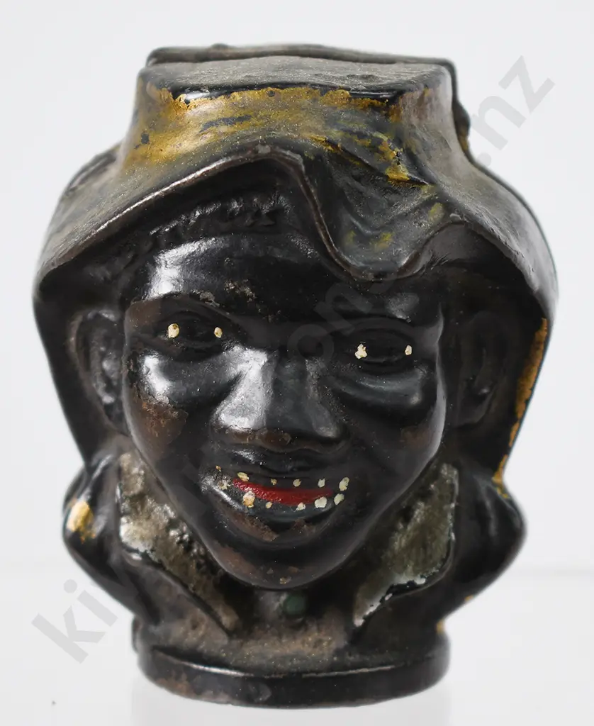 JONNY GRIFFIN CAST IRON 2 FACE STILL MONEY BANK Image 1++