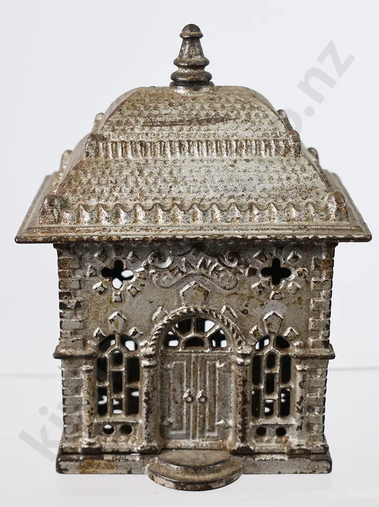 CAST IRON BUILDING MONEY BANK Image 1++