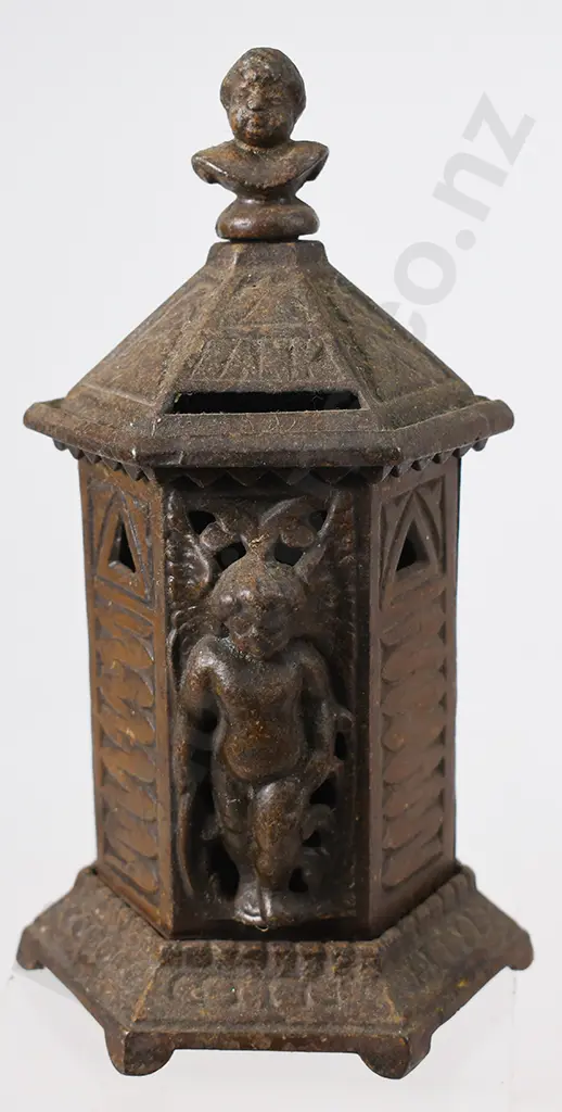 CAST IRON SPACE POST BOX STILL MONEY BANK Image 1++