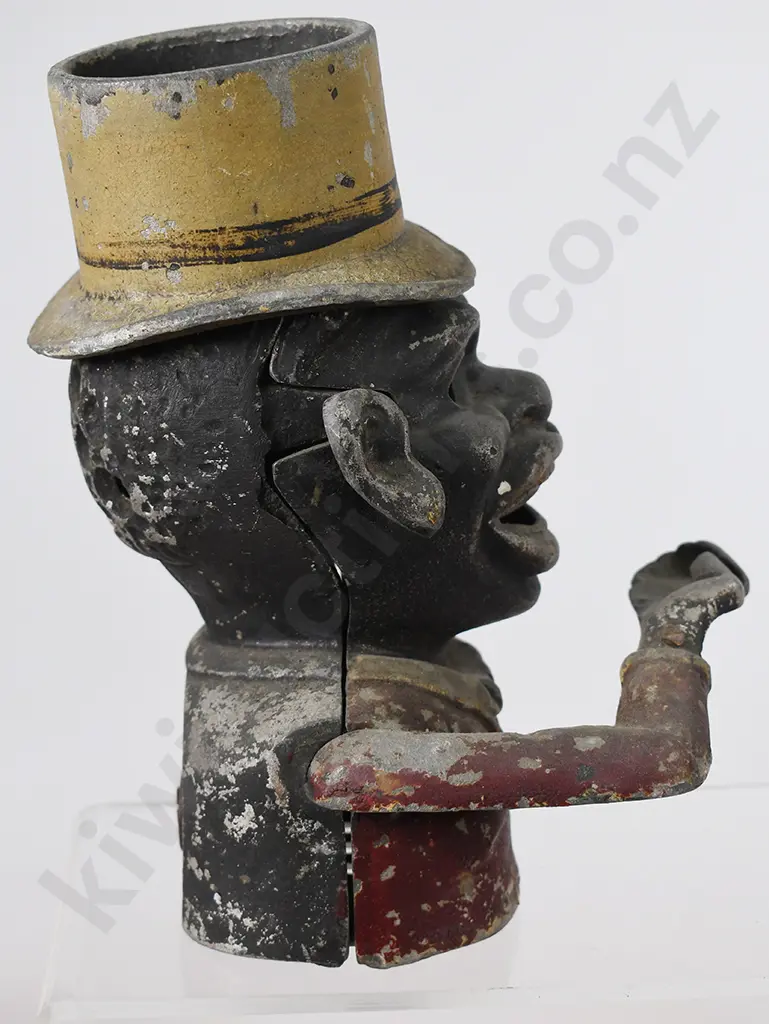 CAST JOLLY MAN WITH TOP HAT MONEY BANK Image 1++