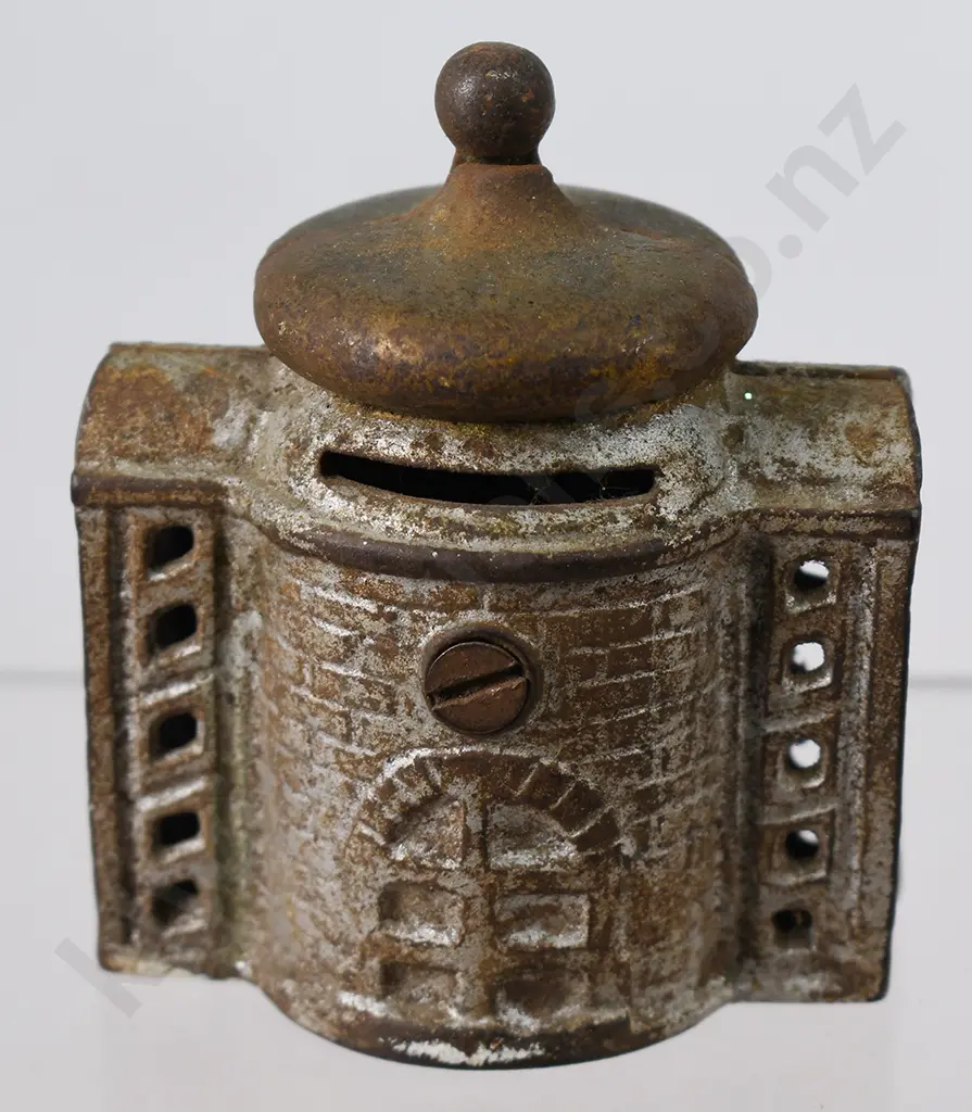 CAST IRON BUILDING STILL MONEY BANK Image 1++