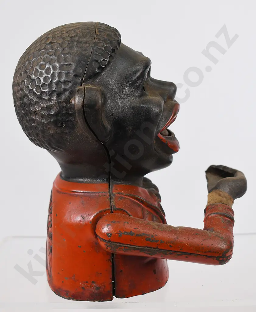 CAST IRON GREEDY NI**ER MONEY BANK Image 1++